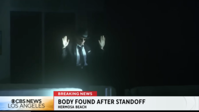 Suspect being arrested by the Hawthorne/Hermosa Beach Police SWAT team.