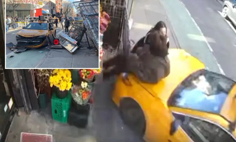 Runaway NYC cab plows into 2 women outside bodega in heart-pounding caught-on-camera crash