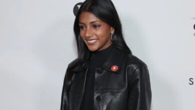 Charithra Chandran attending the British Film Institute Pre-Oscars Reception.