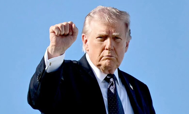 Donald Trump boards Air Force One