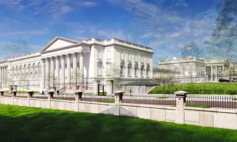 Rendering of the proposed White House