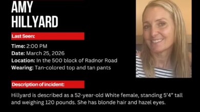 Missing person alert for Amy Hillyard from the Oakland Police Department.