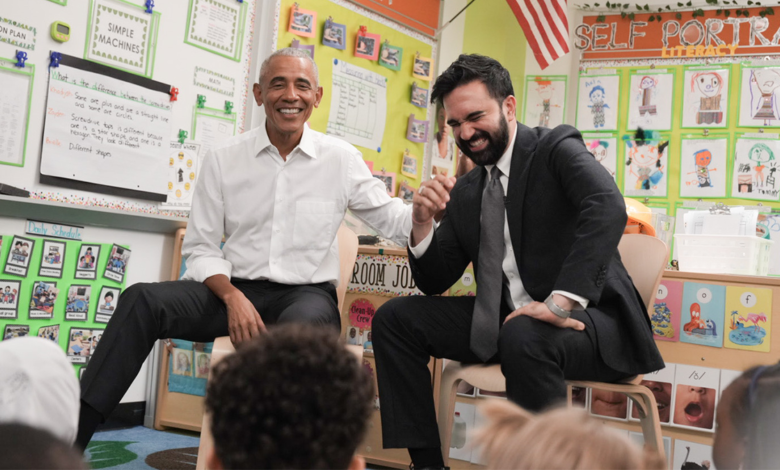NYC Mayor Zohran Mamdani and former President Barack Obama