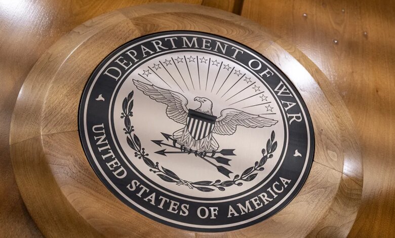 Department of War seal at Pentagon headquarters