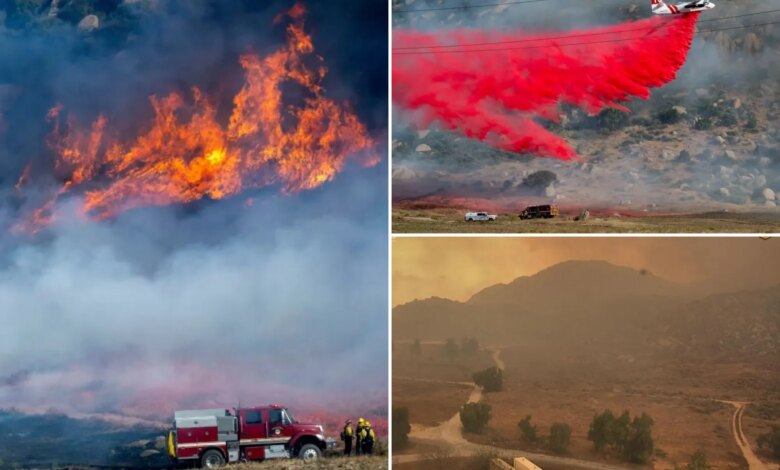 Southern California Springs Fire fast growing in windy conditions
