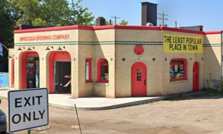 Minocqua Brewing Company shown from Google Earth