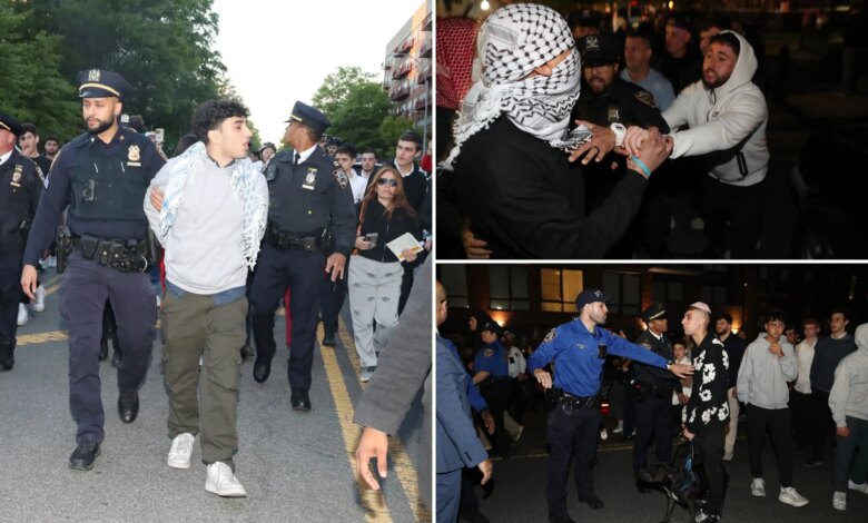 Arrests after anti-Israel mob clashes with counter-protesters near NYC synagogue