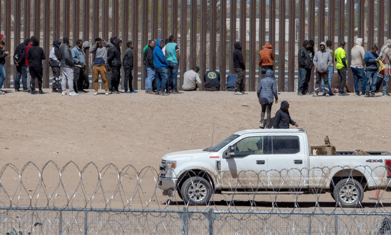 Migrants attempting to cross the southern border