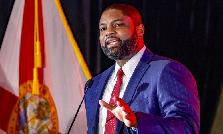 Rep. Byron Donalds speaking at an event in Hollywood, Florida