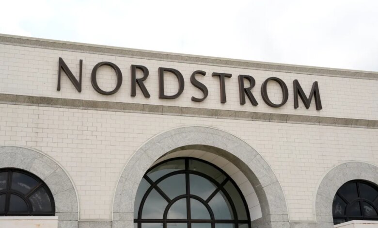 A Nordstrom department store with its name in large block letters.