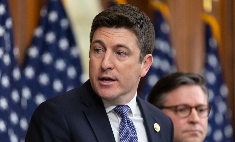 Rep. Brian Steil speaking at a press conference in Washington, D.C.