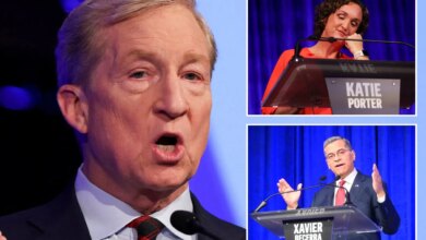 Katie Porter attacks Becerra, boosts Steve Hilton in California governor's debate