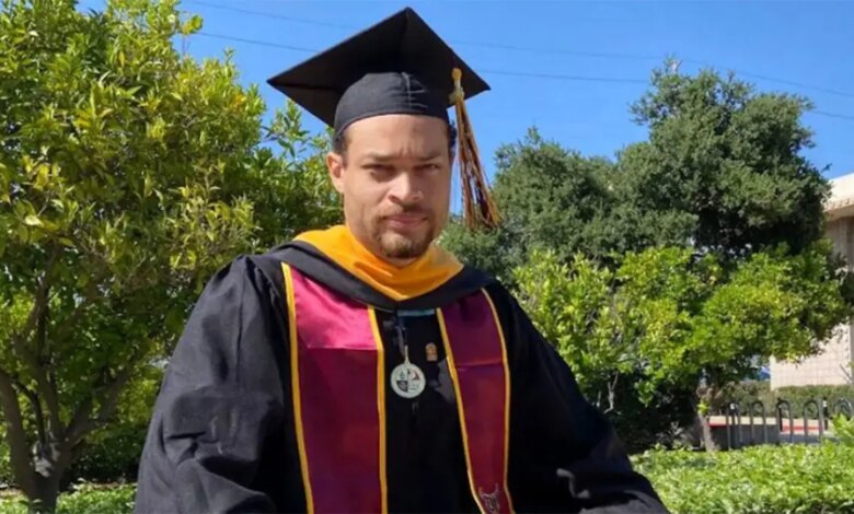 Cole Allen graduation gown