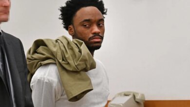 Alleged subway shover Curtis Signal was pictured for the first time in court Tuesday.