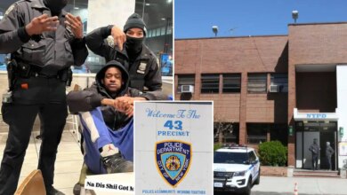NYPD cops under fire for flashing symbols of NYC's most violent gang Mac Baller Brims