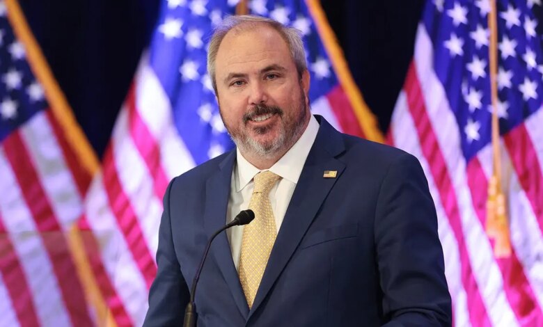 Joe Gruters speaking at the RNC Winter Meeting in Santa Barbara, California
