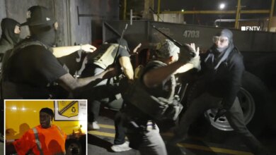 Truck driver goes off on Delaney Hall anti-ICE protesters after they block him from doing his job — as Antifa thugs battle agents