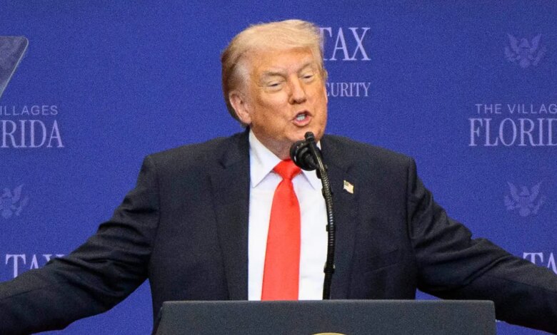 Trump at the podium