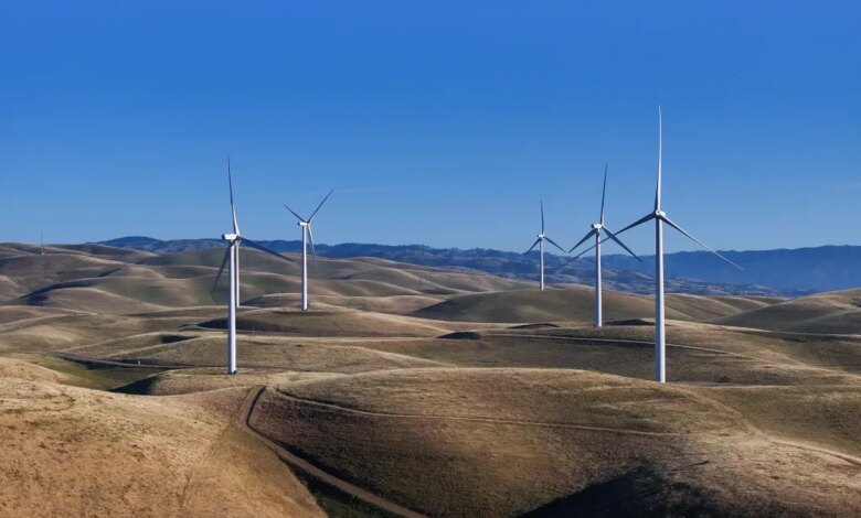 Wind turbines in the Altamont Pass Wind Resource Area.