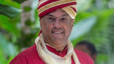 Neville Roy Singham at his 2017 wedding in Jamaica