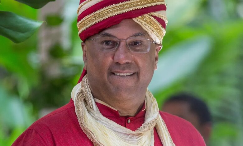 Neville Roy Singham at his 2017 wedding in Jamaica