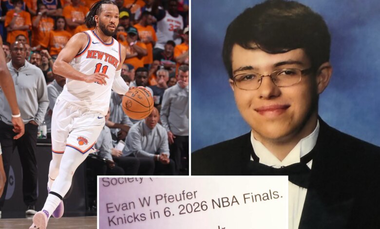 LI man goes viral for predicting Knicks' NBA final run in his 2020 high school yearbook