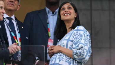 US Second Lady Usha Vance at the 2026 World Cup Group D football match.
