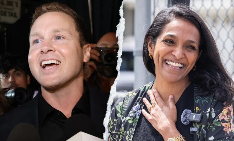 A split of Los Angeles mayoral candidates Spencer Pratt and Nithya Raman