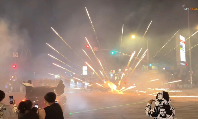 Wild street takeover in Baldwin Hills blocked an ambulance but cops made no arrests