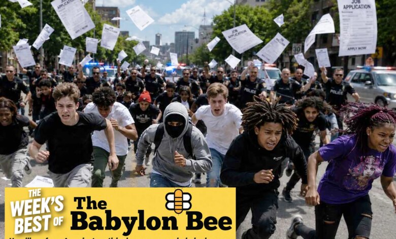 Best of the Babylon Bee: Police instantly disperse teen takeover by firing job applications into crowd
