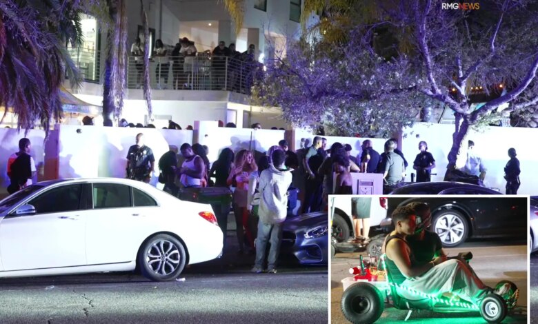 Massive Project X-style party with over 2,000 people at celebrity's LA mansion causes utter chaos