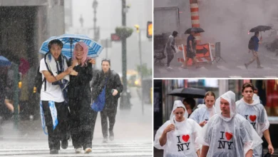 Treacherous downpours and flash flooding to pummel NYC on Monday
