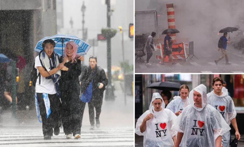 Treacherous downpours and flash flooding to pummel NYC on Monday