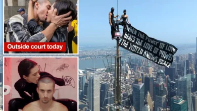 Empire State Building daredevils put on steamy show outside court after possible plea deal revealed