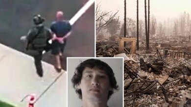 Suspected Washington wildfire arsonist arrested as blaze continues