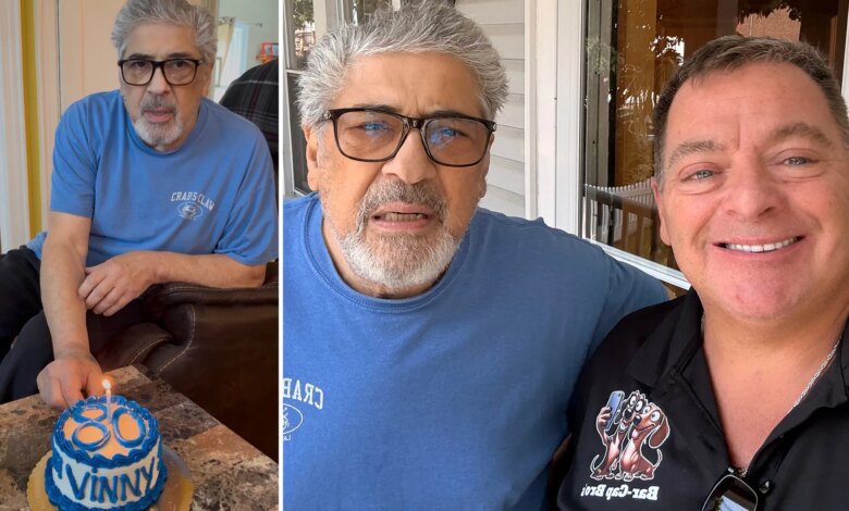 Vincent Pastore seen celebrating 80th birthday with 'right-hand man' weeks before death