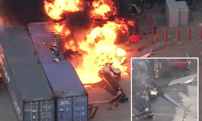 3 dead after news helicopter crashes in Chatsworth near site of bus crash