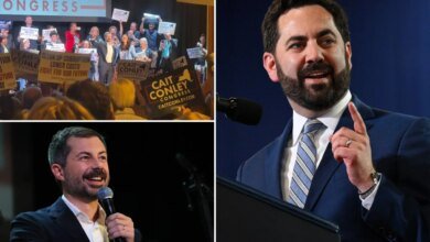Pete Buttigieg rallies with Dem House candidate against Rep. Mike Lawler with no mention of Biden