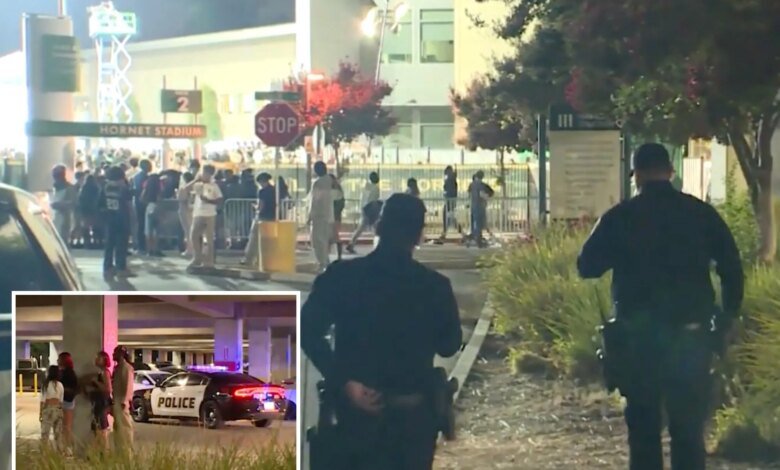 Shooting rocks California city after college football game on Labor Day weekend