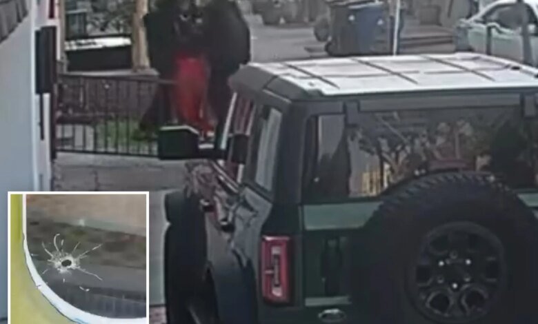 Gunfire erupts outside LA clothing store during daylight robbery