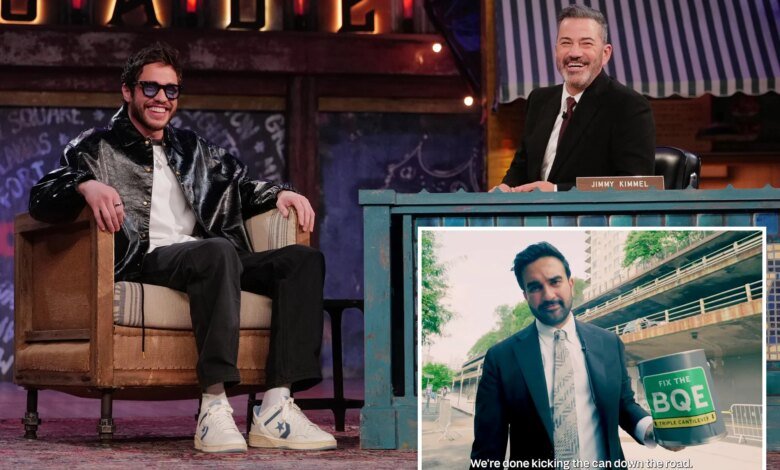 Pete Davidson calls out NYC mayor Mamdani to fix BQE during Jimmy Kimmel Live